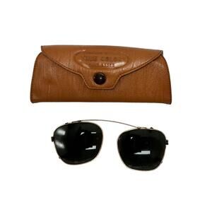 Vintage 1940's American Optical Calobar Clip On Sunglasses in Original Case